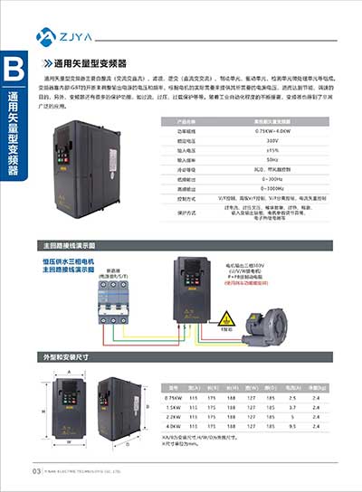 B-1通用矢量型变频器0.75-4kw