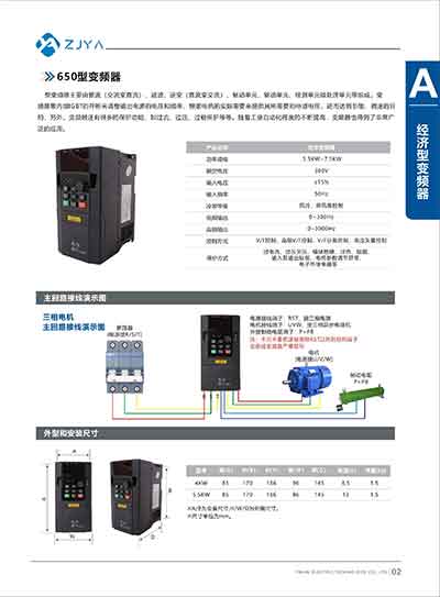 A-2 650经济型变频器5.5-7.5kw
